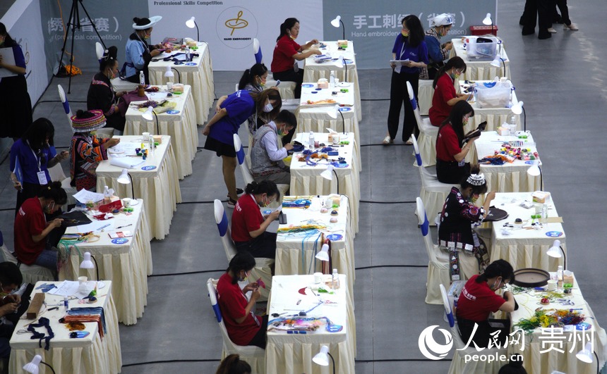大賽貴陽職業技術學院賽區現場。人民網 龍章榆攝