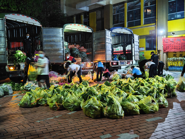 分裝現場。