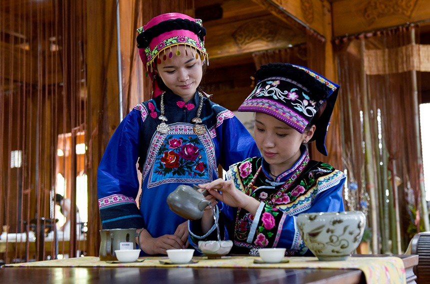 茶藝展示。盧碧忠攝