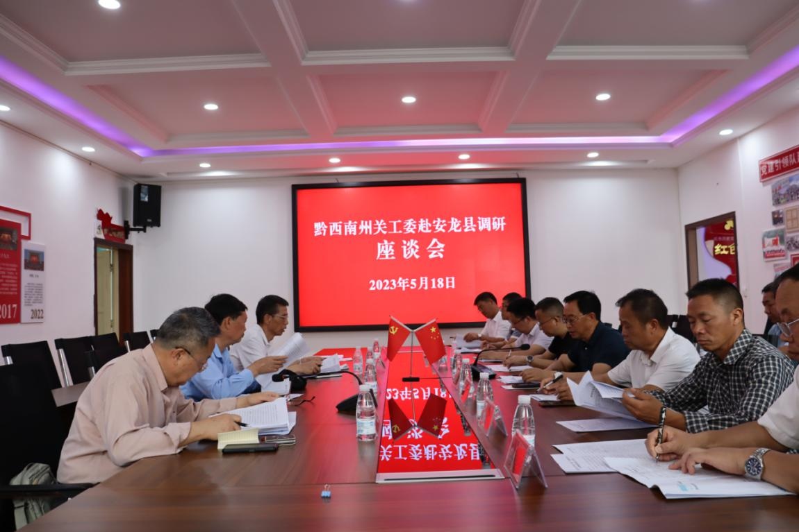 圖為在安龍縣召開調研座談會。