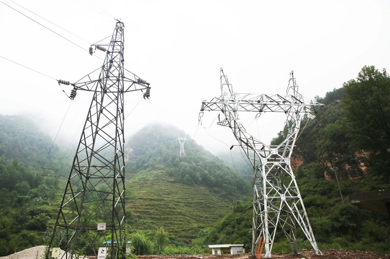 洛澤河提水工程高壓輸電線路。