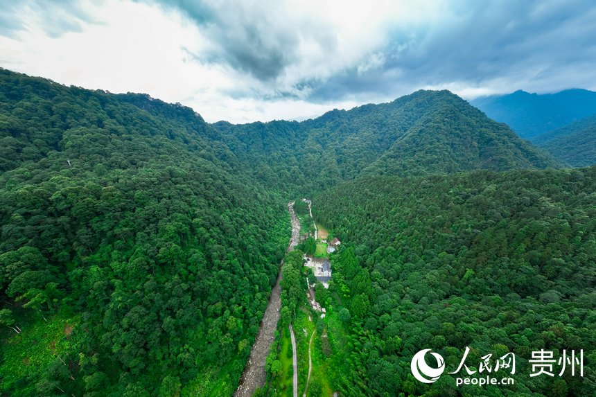 航拍梵凈山國家級自然保護區野生動物救護中心。人民網記者 涂敏攝
