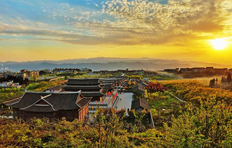 大方縣慕俄格古城景區貴州宣慰府。黃承義攝