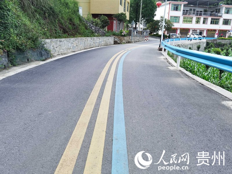 干凈整潔的村莊道路。人民網 王秀芳攝