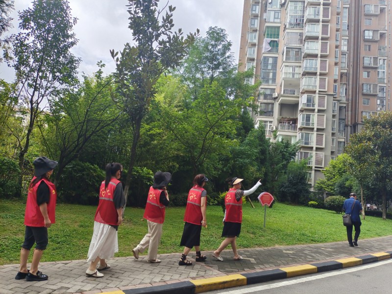 社區志愿者參與巡邏。金元社區黨總支供圖