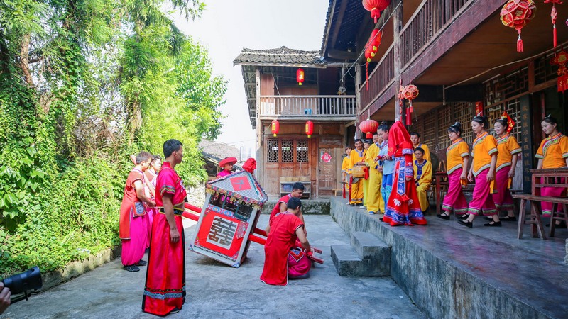 仡佬婚嫁習俗。務川縣委宣傳部供圖