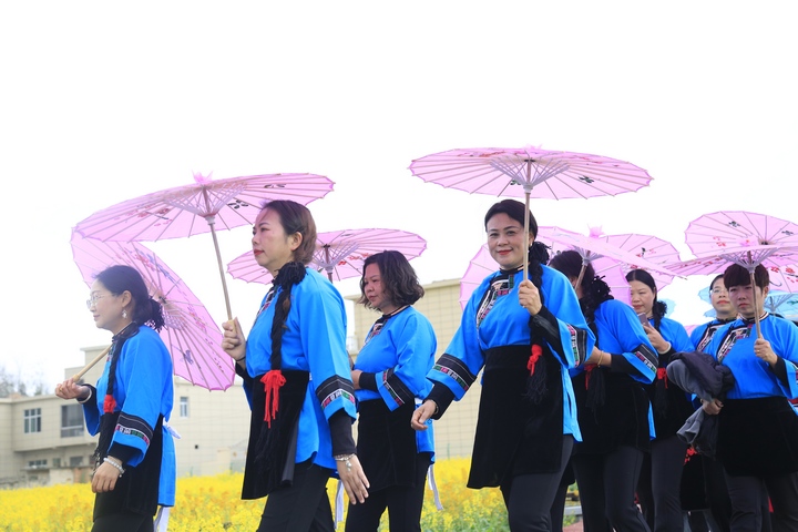 昊禹油菜花走秀。