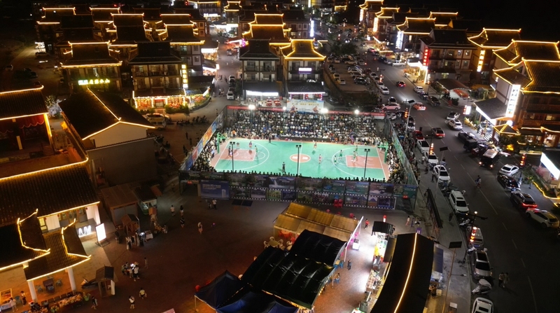 1 新街村夜間航拍圖