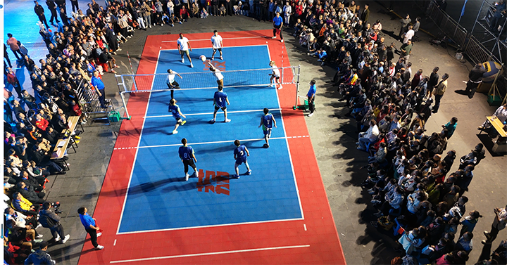 荔波全民氣排球賽開賽航拍。胡浩航攝