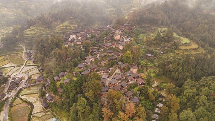 基佑村航拍大景。