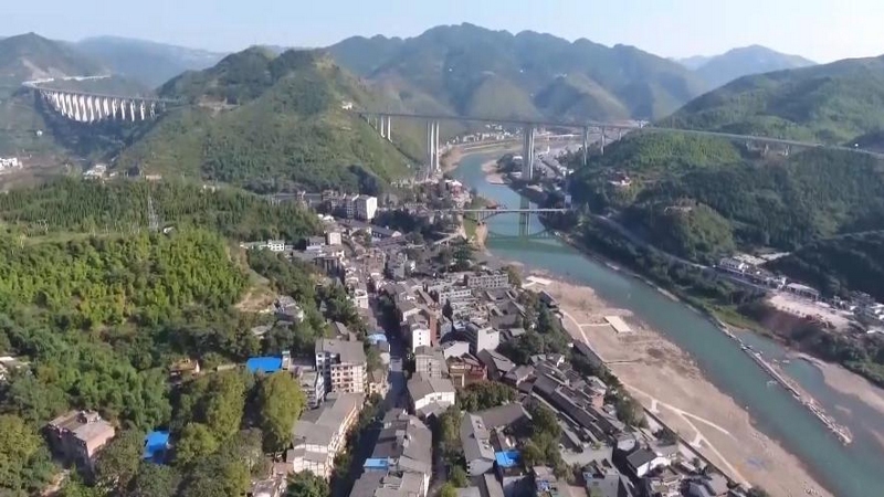 土城古鎮航拍。（習水融媒供圖）