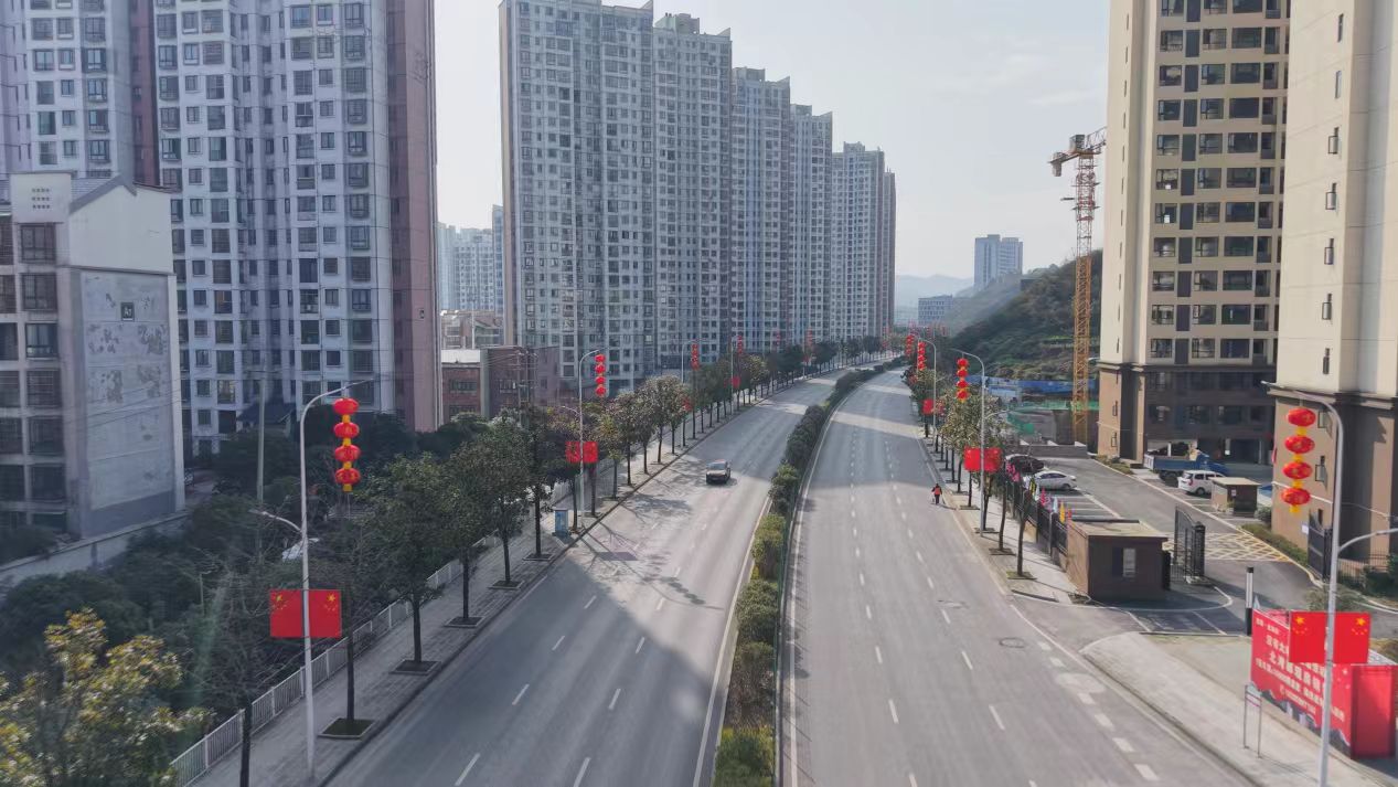 息烽縣城新春氛圍。