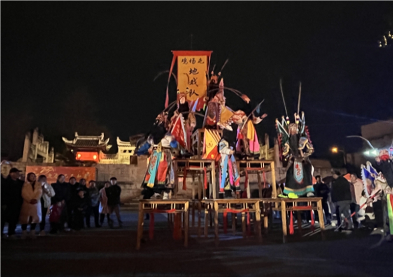 安順文廟廣場內表演現場。