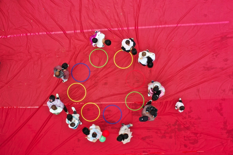 親子游戲現場。