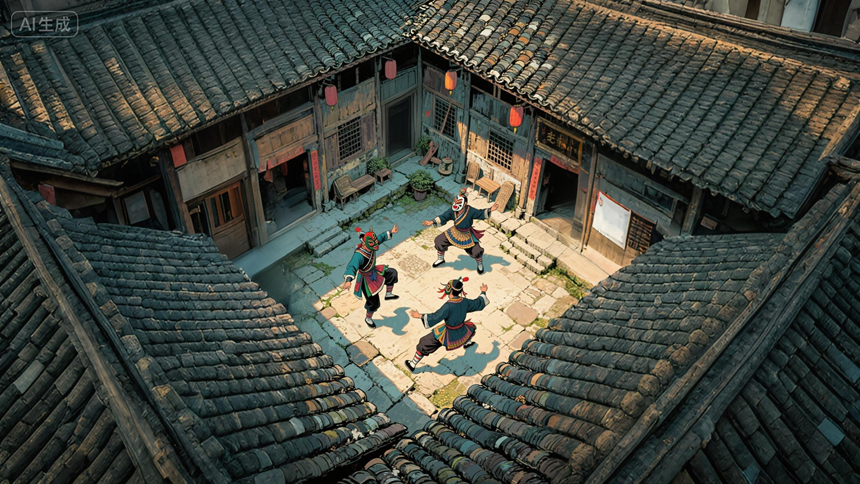 AI繪云峰屯堡 沉浸式體驗大明古韻。