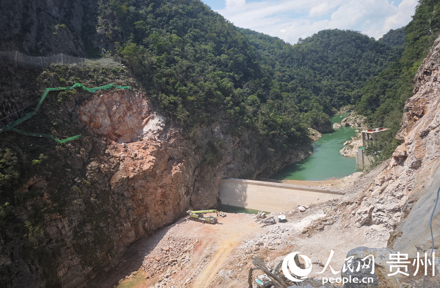 三荔水庫建設現場。人民網 黃小桃攝