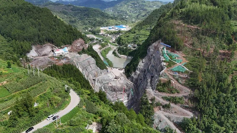 花灘子水庫樞紐工程建設穩步推進。