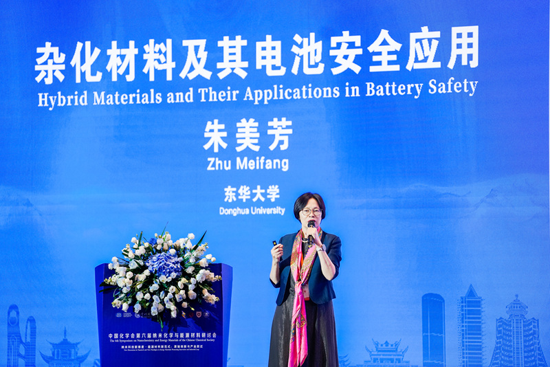 朱美芳作報告。