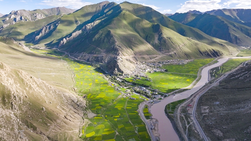 湘河水利樞紐下游農田。